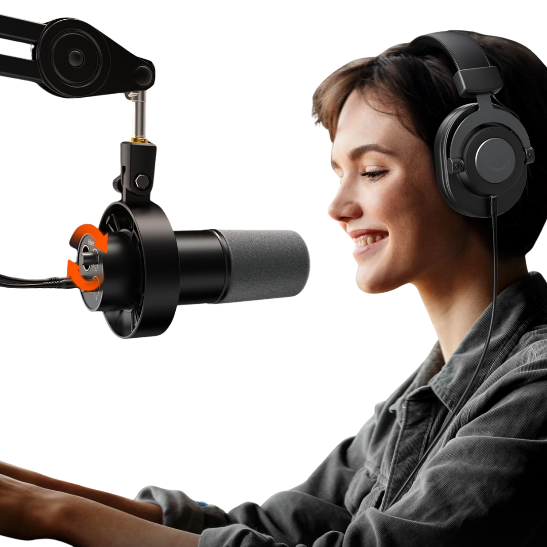 Dynamic USB/XLR Microphone with Touch-Mute & Shock Mount