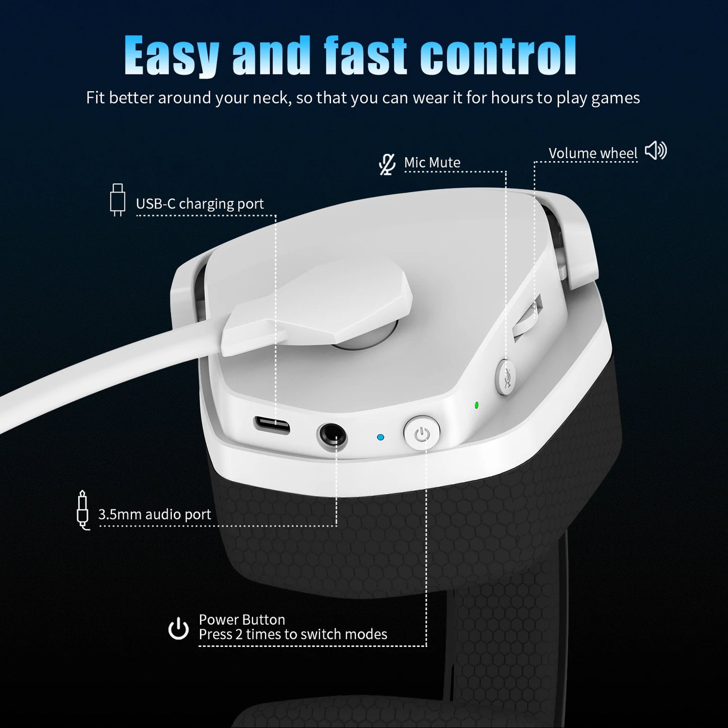 Dual Wireless Bluetooth Gaming Headset for PS5/PC