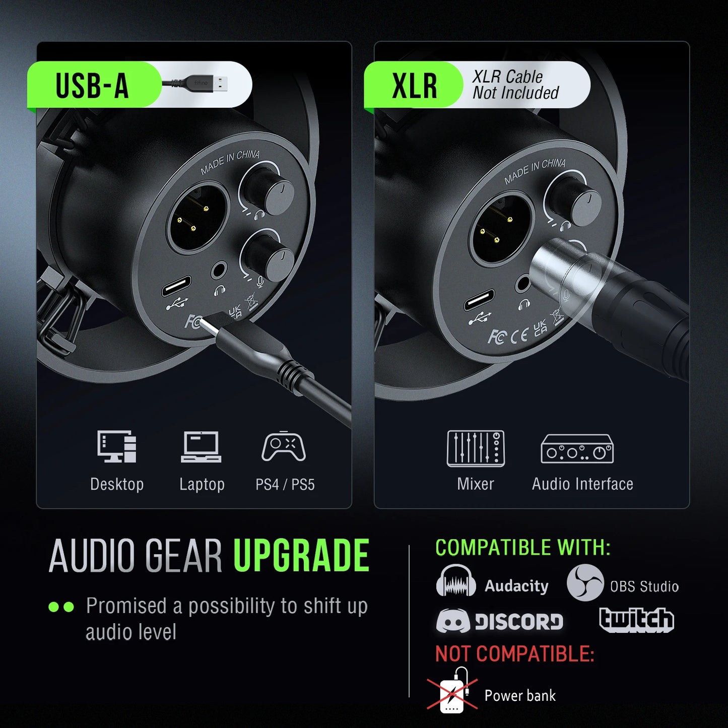 Home Theatre Pack (USB/XLR Dynamic Mic + 720P Android Projector)