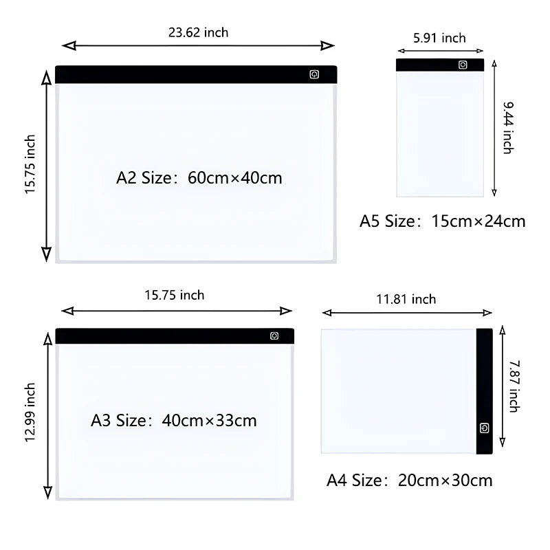 A4 LED Tracing Light Box for Drawing & Art