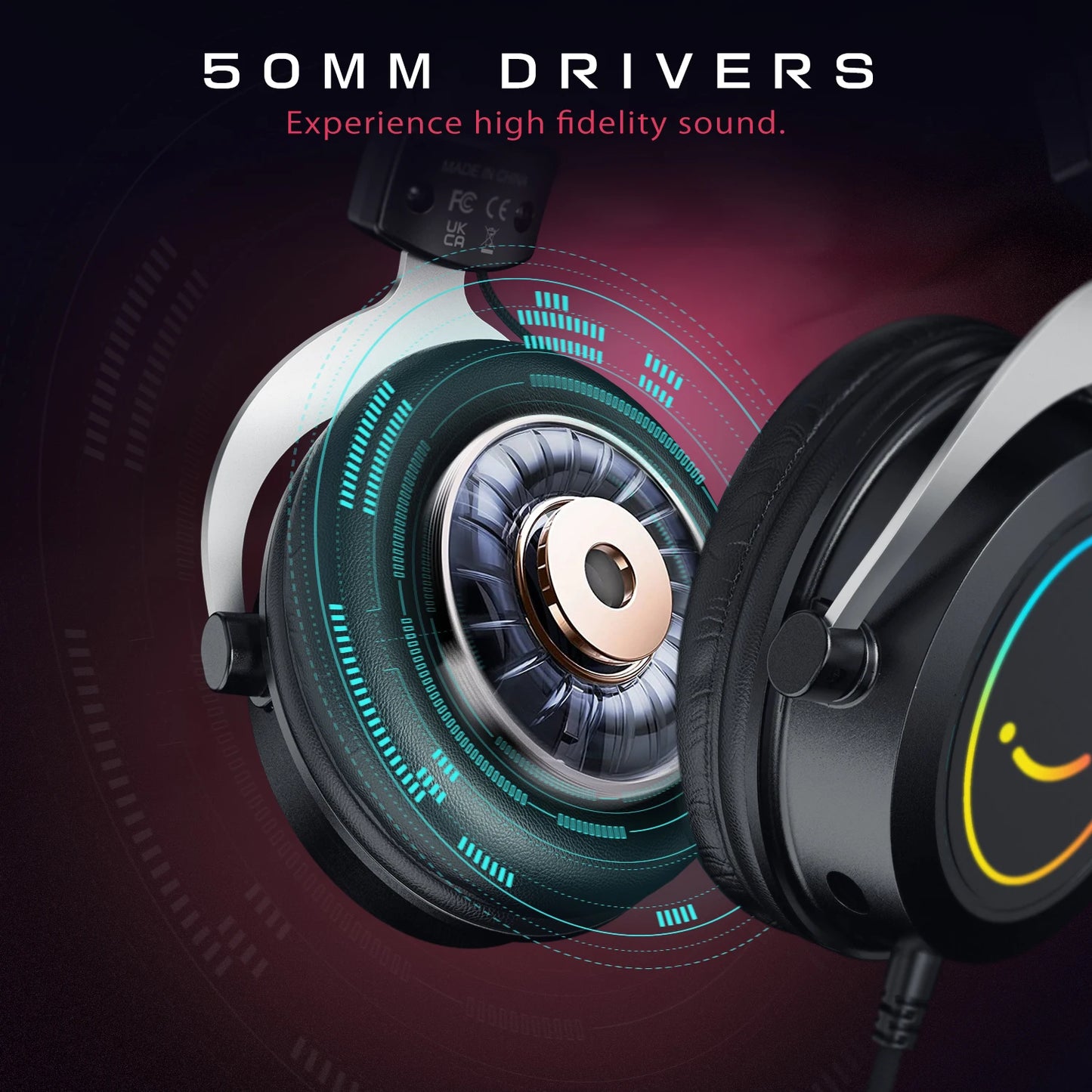 RGB Gaming Headset with Memory Foam Ear Pads