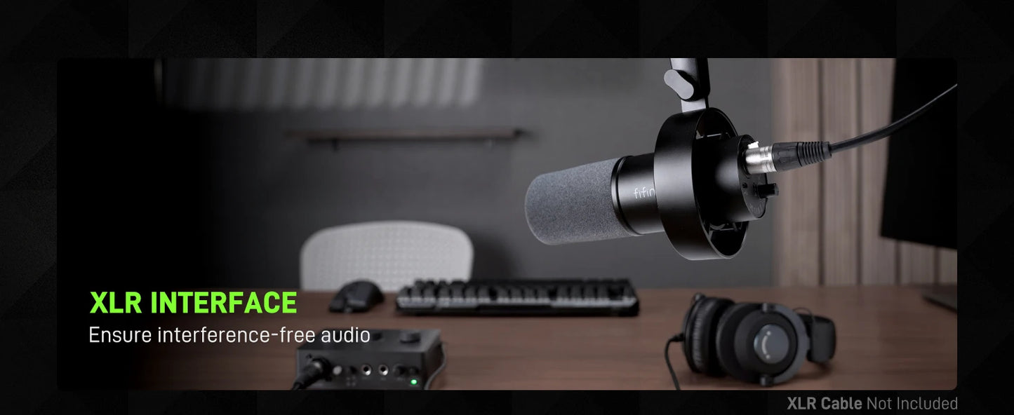 Dynamic USB/XLR Microphone with Touch-Mute & Shock Mount