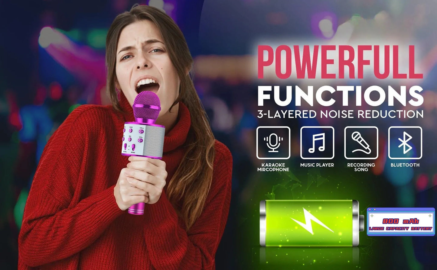 5-in-1 Bluetooth Karaoke Mic