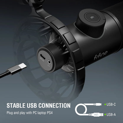 USB Streaming Microphone with Tap-to-Mute & RGB