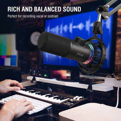 USB Streaming Microphone with Tap-to-Mute & RGB