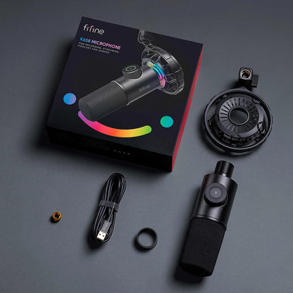 USB Streaming Microphone with Tap-to-Mute & RGB