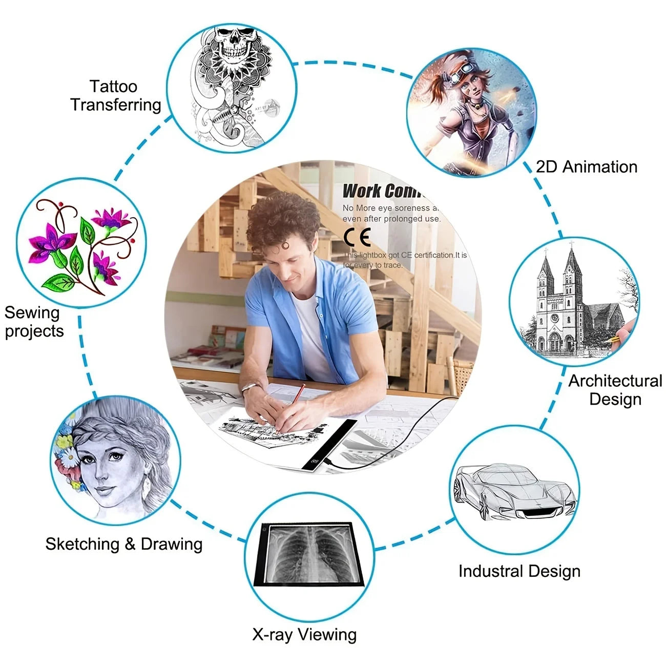 A4 LED Tracing Light Box for Drawing & Art