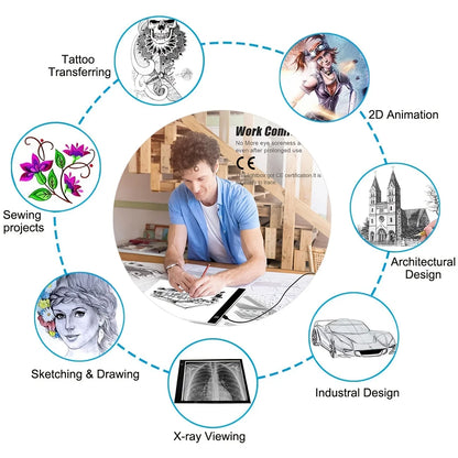 A4 LED Tracing Light Box for Drawing & Art