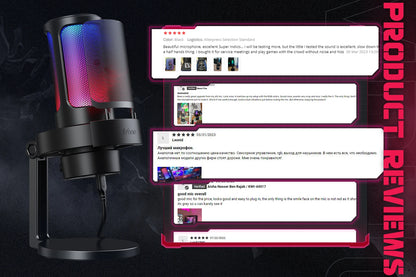 RGB USB Condenser Microphone for Streaming & Podcasts