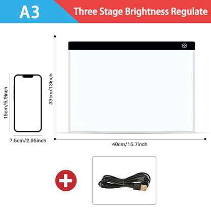 A4 LED Tracing Light Box for Drawing & Art