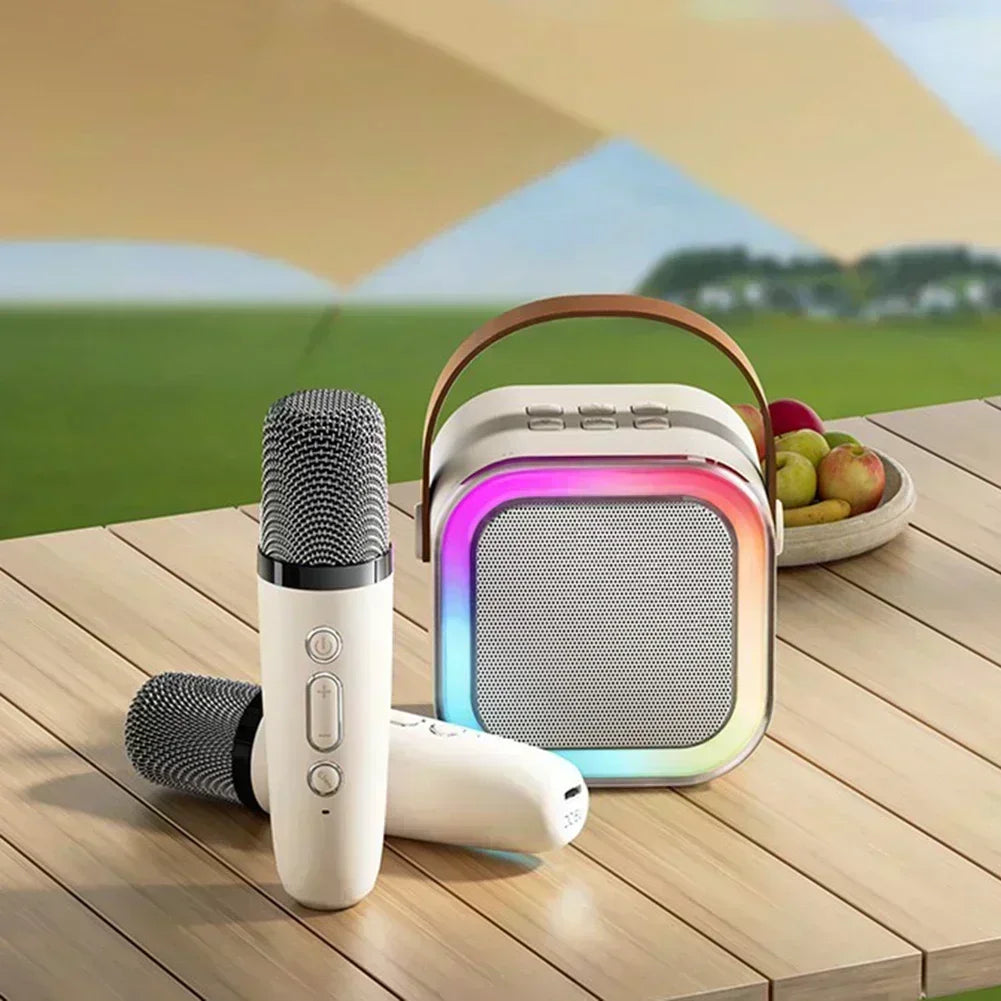 Portable Bluetooth Karaoke Speaker with Wireless Microphones