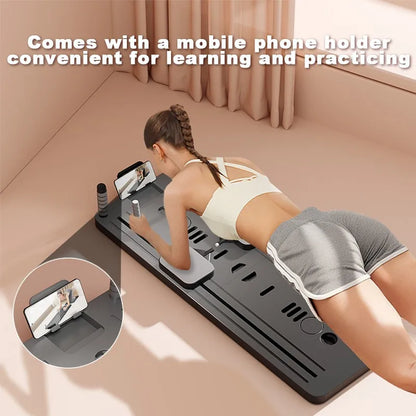 Foldable Ab Wheel & Pilates Board with Timer for Core Workouts