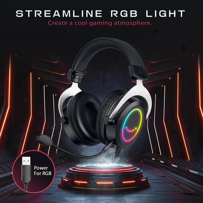 RGB Gaming Headset with Memory Foam Ear Pads