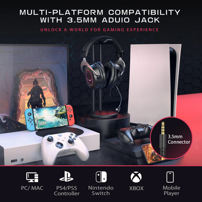 RGB Gaming Headset with Memory Foam Ear Pads