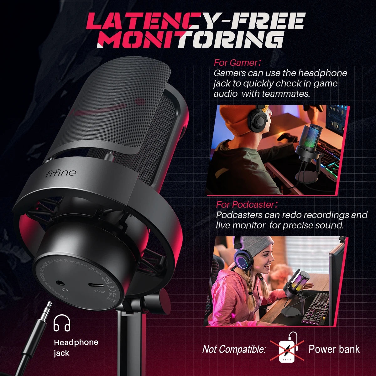RGB USB Condenser Microphone for Streaming & Podcasts