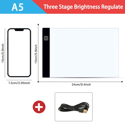 A4 LED Tracing Light Box for Drawing & Art