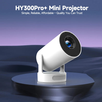 720P Android Projector with 8000 Lumens, WiFi 6, BT 5.4 & Speaker