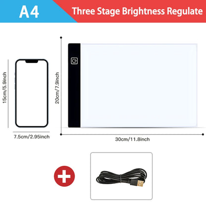 A4 LED Tracing Light Box for Drawing & Art