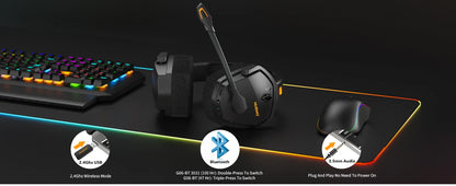 Dual Wireless Bluetooth Gaming Headset for PS5/PC